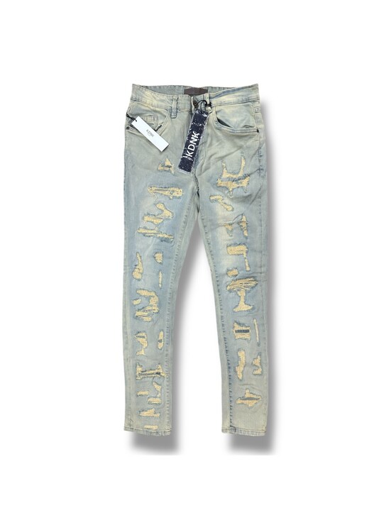 Kdnk Other - Kdnk Mens Rip & Repair Skinny Jeans Size 36